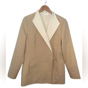 Piacenza for ESCADA Rabbit/Wool Blend Wrap Jacket Size 42 (large)